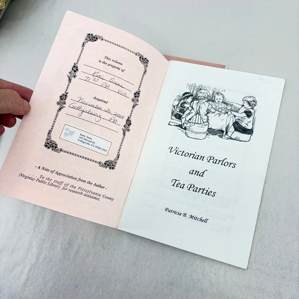 Victorian Christmas Cookbook Tea Party Book Set Lot Patricia Mitchell Civil War
